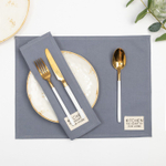 Набор салфеток, цвет синий, 30х40 см - 2 шт, 100% хлопок, саржа 220 г/м2