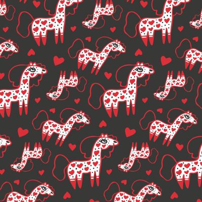 Buy baby fabric love horses pony black