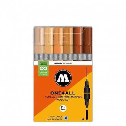 Набор Маркеров MOLOTOW ONE4ALL ACRYLIC TWIN WOOD-SET