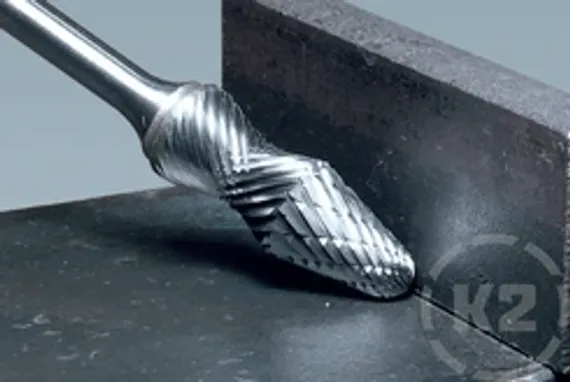 Комбинированная борфреза Karnasch цилиндр без торцевых зубьев + угол