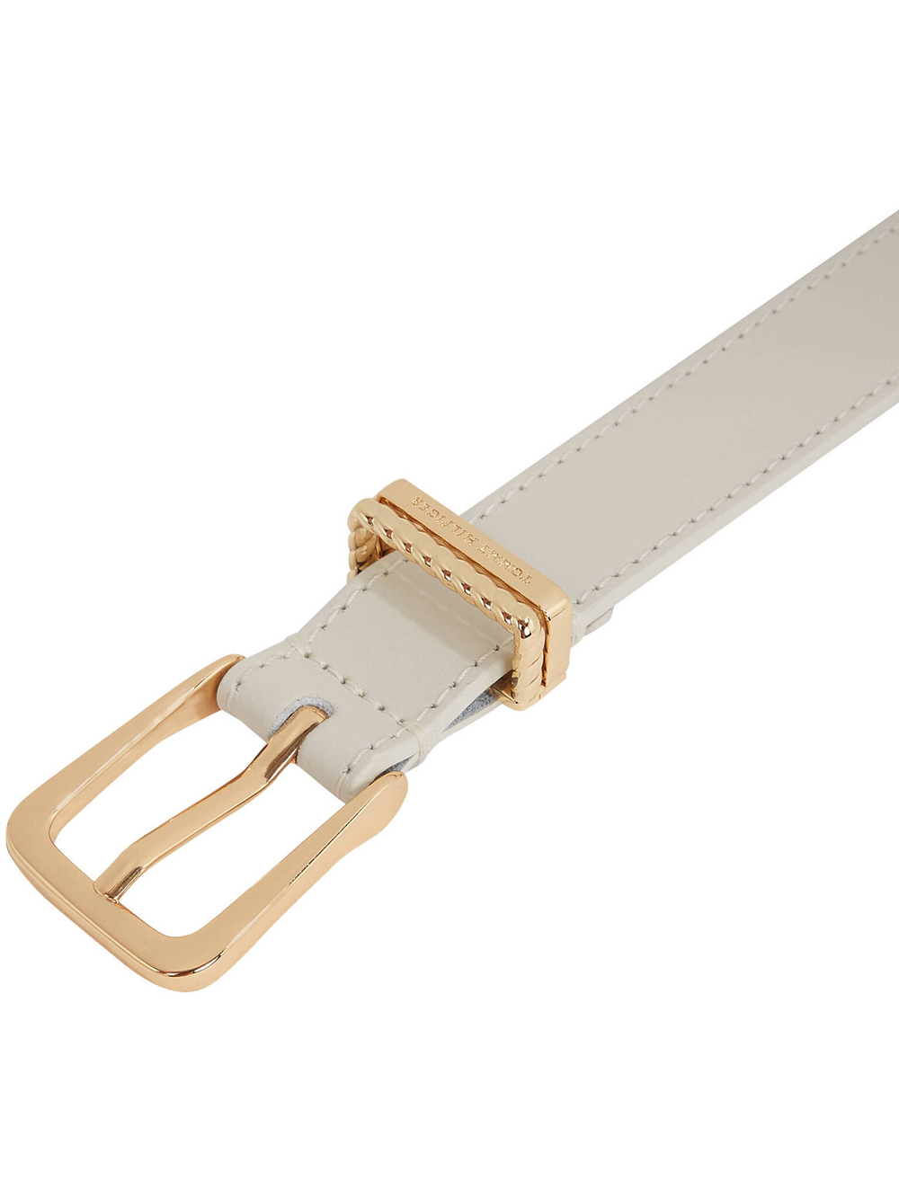 Кожаный ремень Tommy Hilfiger - кремовый(AW0AW16602)