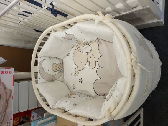 Набор в кроватку для новорожденных Lollycottons Слоники Кремовый