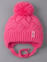 Шапка для девочки на завязках на осень