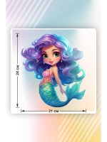 Термонаклейка на одежду, термопринт Русалочка