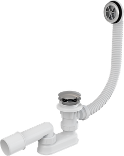 Сифон A505KM  для ванны комплект click/clack металл/металл