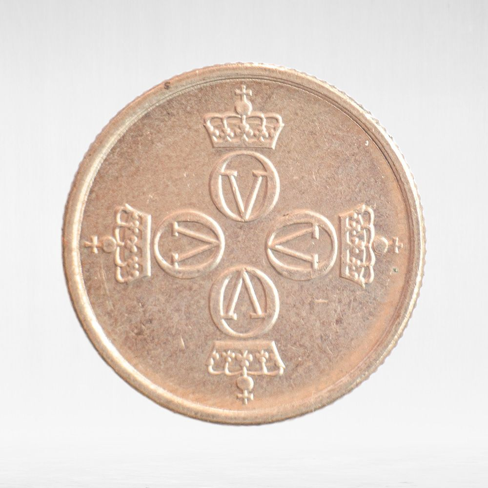 Norway, 25 Øre - Olav V, 1977, VF