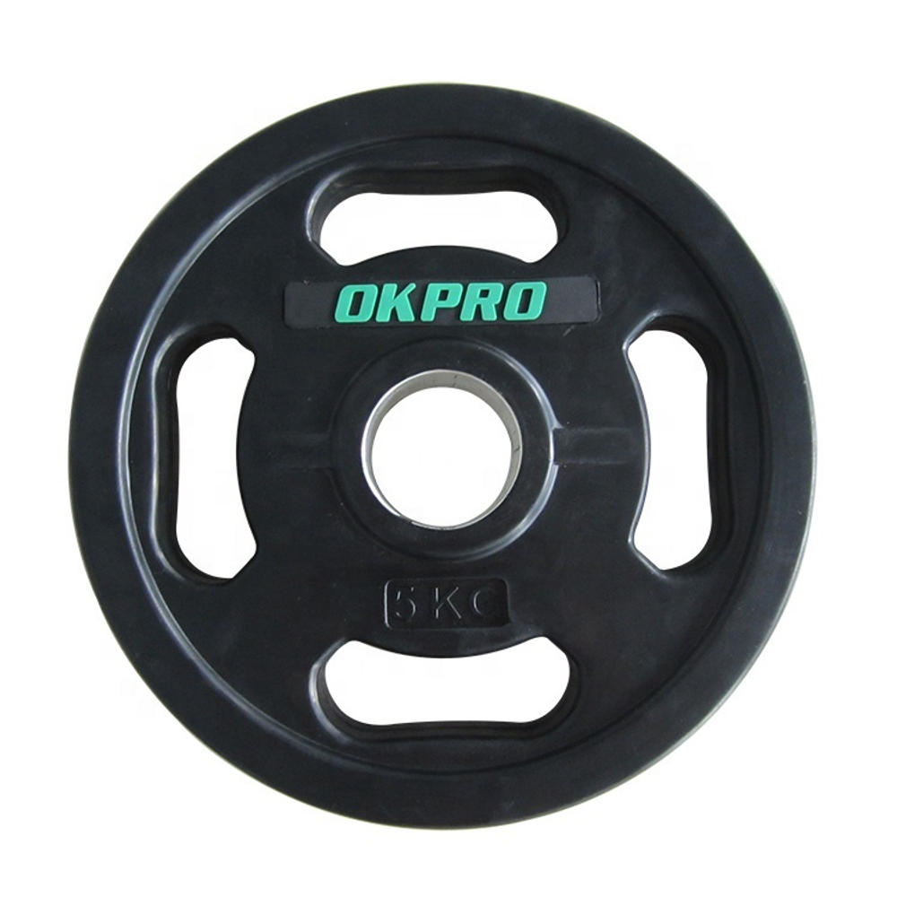 Диск обрезиненный с хватами 5 кг OKPRO OK2009E