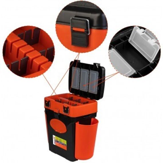Ящик зимний Helios &quot;FishBox&quot; (10л) оранжевый