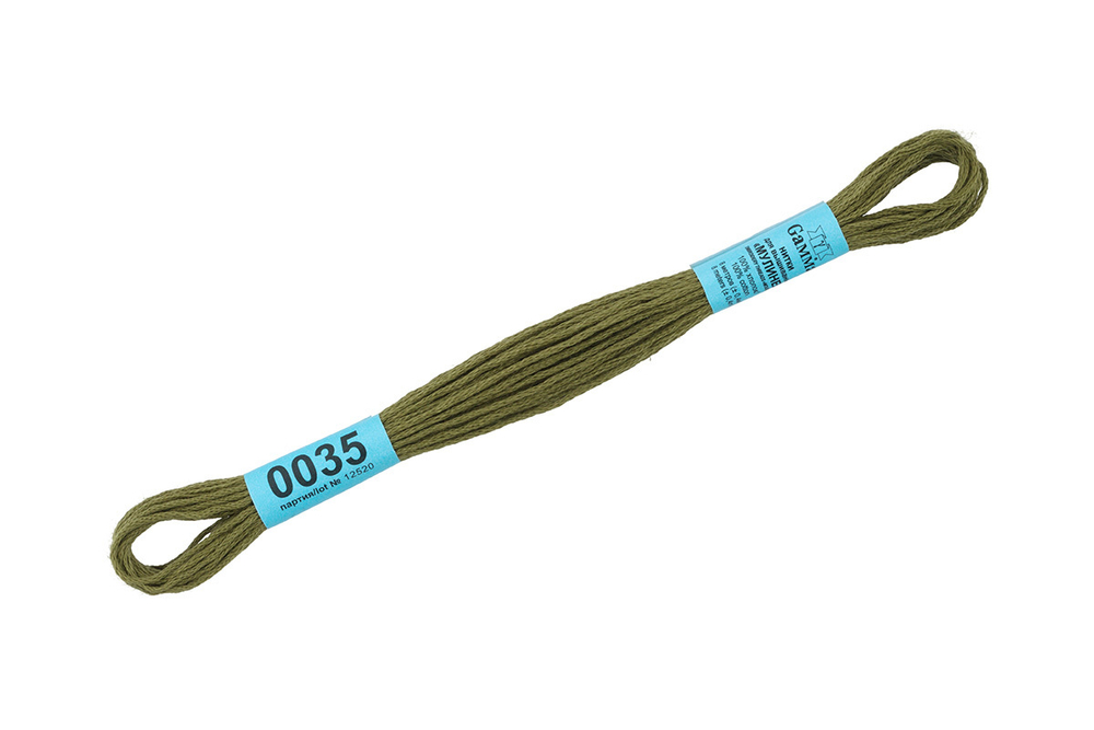 Мулине "Gamma", 100% хлопок, 8 м, №0035