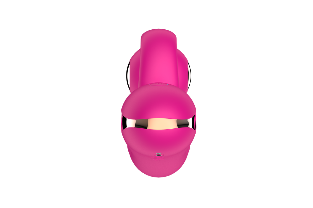 Силиконовый вибратор-кролик с функцией вращения SW3052-hot-pink