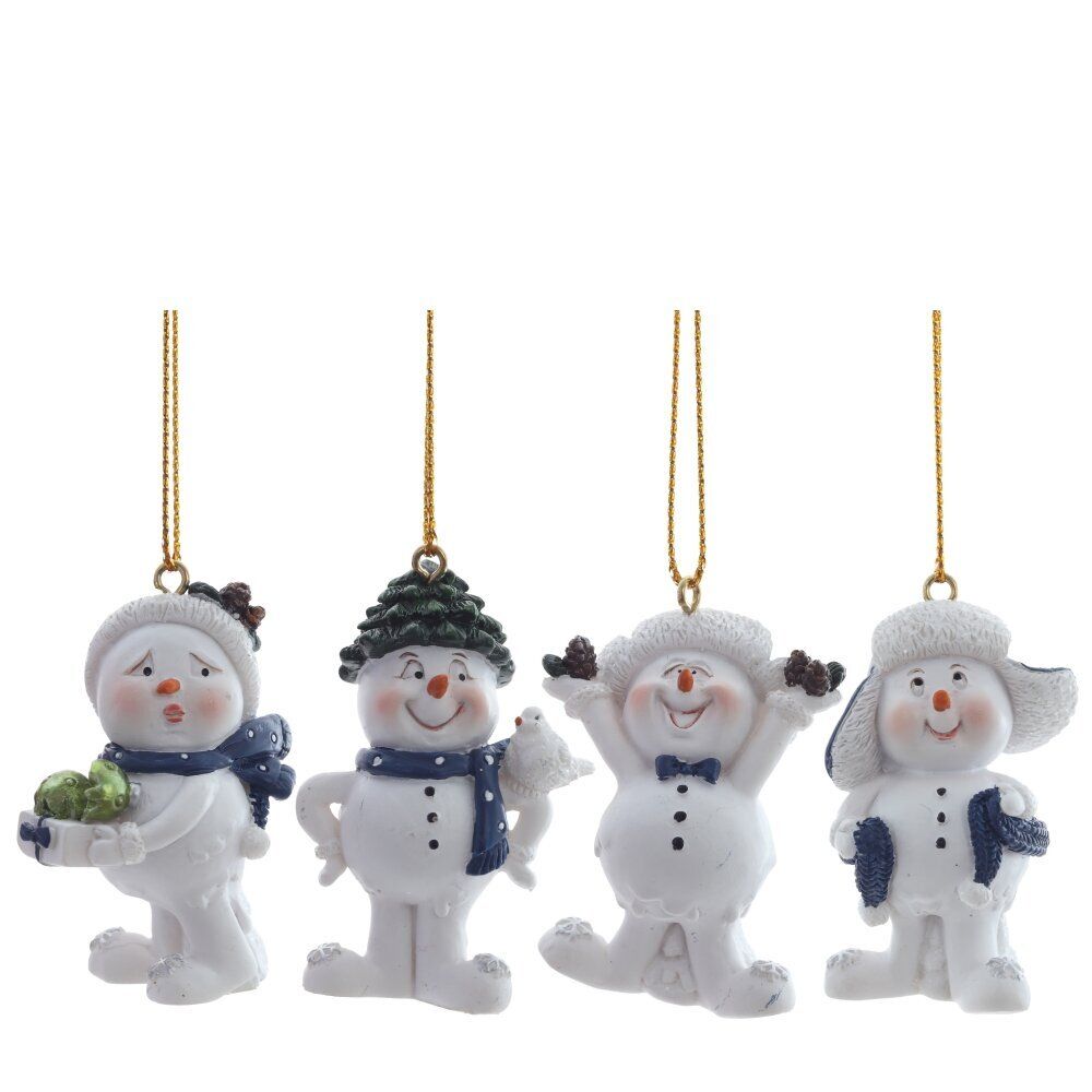 GAEM Фигурка декоративная подвесная "Снеговик", L3,5 W2,5 H6 см, 4в.
