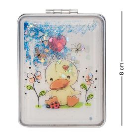 WW-108/4 Зеркало прямоугольное с плавающими блестками «Утенок»