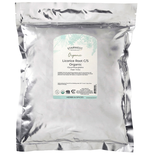 Starwest Botanicals, органический корень солодки, нарезанный и просеянный, 453,6 г (1 фунт)