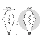 Лампа Gauss LED Filament Honeycomb 6W Е27 420lm 2400К golden flexible 158802006