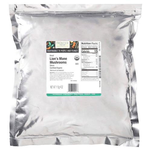Frontier Co-op, органические сушеные грибы ежовик гребенчатый, 113 г (4 унции)