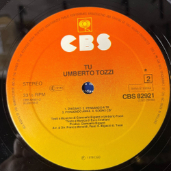 Винтажная виниловая пластинка LP Umberto Tozzi Умберто Тоцци Tu (Holland 1978)