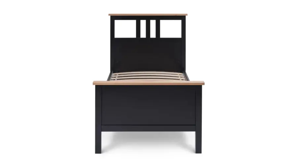 Кровать - аналог IKEA HEMNES / ХЕМНЭС/ ХЕМНЕС / КЫМОР / ИКЕА 90х200 см, черный/светло-коричневый