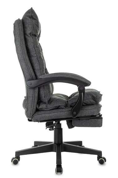 Кресло руководителя Бюрократ CH-820MSG-F темно-серый 38-417 крестов. пластик подст.для ног