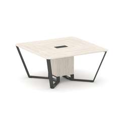 Steel Meet Стол переговорный квадратный KD-PR.B.SP-08 Денвер Светлый/Металл Антрацит 1600*1600*750