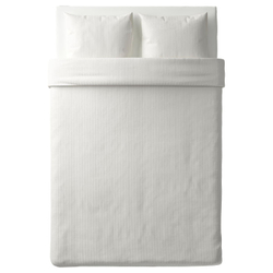 IKEA NATTJASMIN  (ИКЕА НАТТЙАСМИН)  -  Пододеяльник и 2 наволочки, белый, 200x200/50x60 см