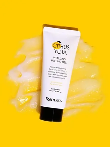 FARMSTAY - ПИЛИНГ - ГЕЛЬ ДЛЯ ЛИЦА С ЭКСТРАКТОМ ЮДЗУ CITRUS YUJA VITALIZING PEELING GEL, 100 МЛ