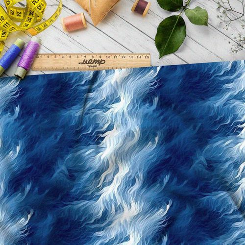 Ткань премиум сатин эфемерный океан