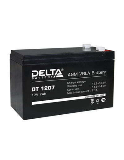 Delta аккумуляторная батарея для ОПС DT 1207 (12 V/7.0 Ah)