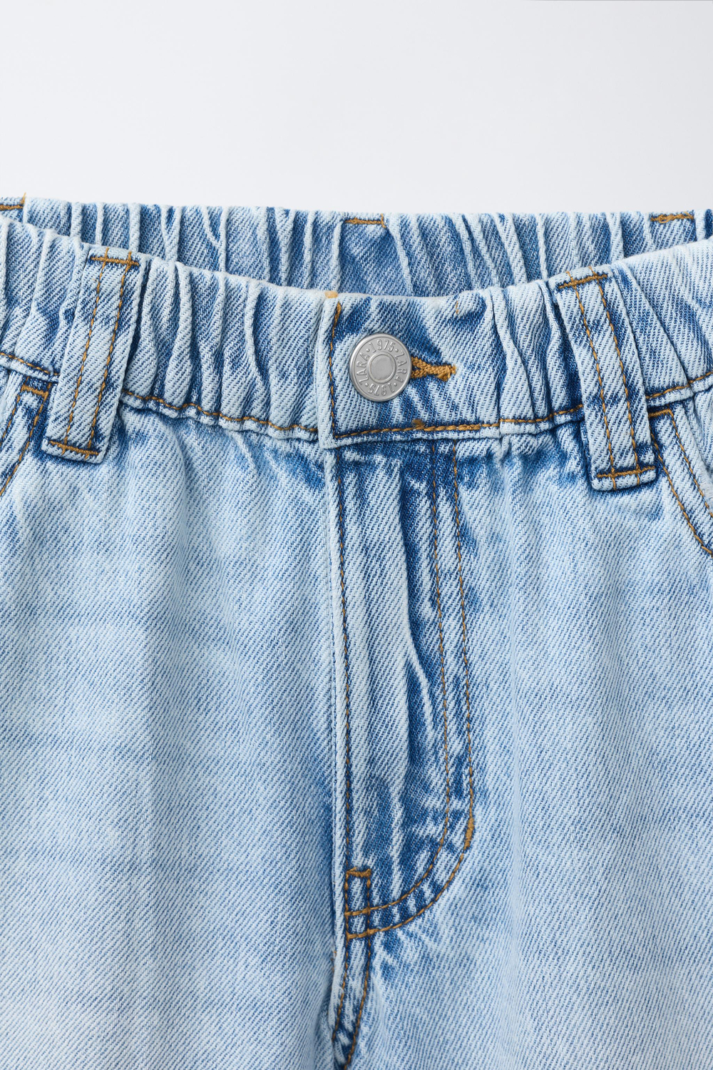 ZARA ДЖИНСОВЫЕ ШОРТЫ BAGGY, СИНИЙ