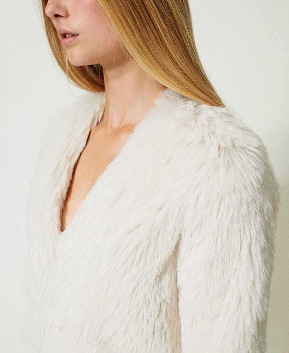 Twinset Milano куртка из искусственного меха White Snow