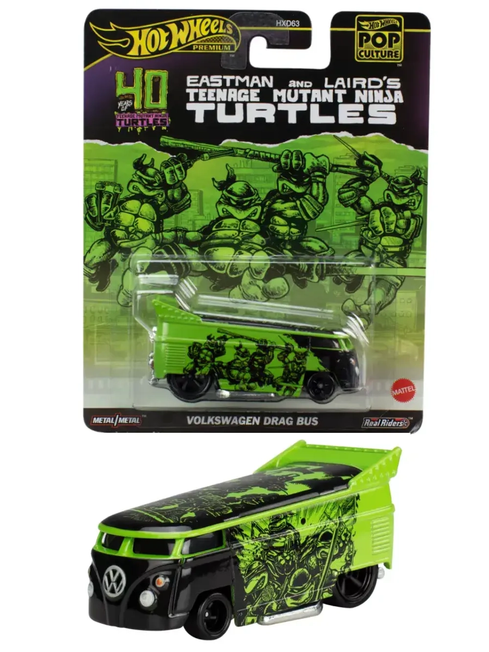 Машинка Хот Вилс Премиум Volkswagen Drag Bus HXD63 HVJ46