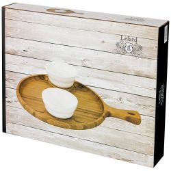 БЛЮДО СЕРВИРОВОЧНОЕ LEFARD "NATIVE" 34*25,5*2 СМ + 2 РОЗЕТКИ (КОР=8ШТ.)