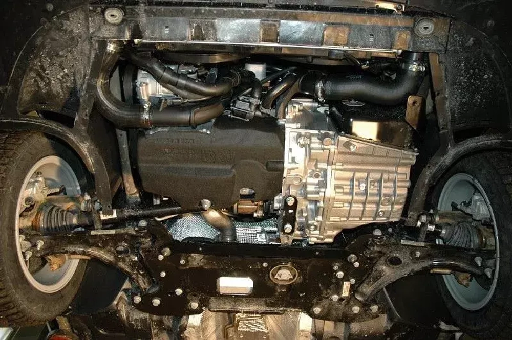 Защита картера и КПП Sheriff для Skoda Superb II (3T/B6) 2008-2015 арт.21.1988