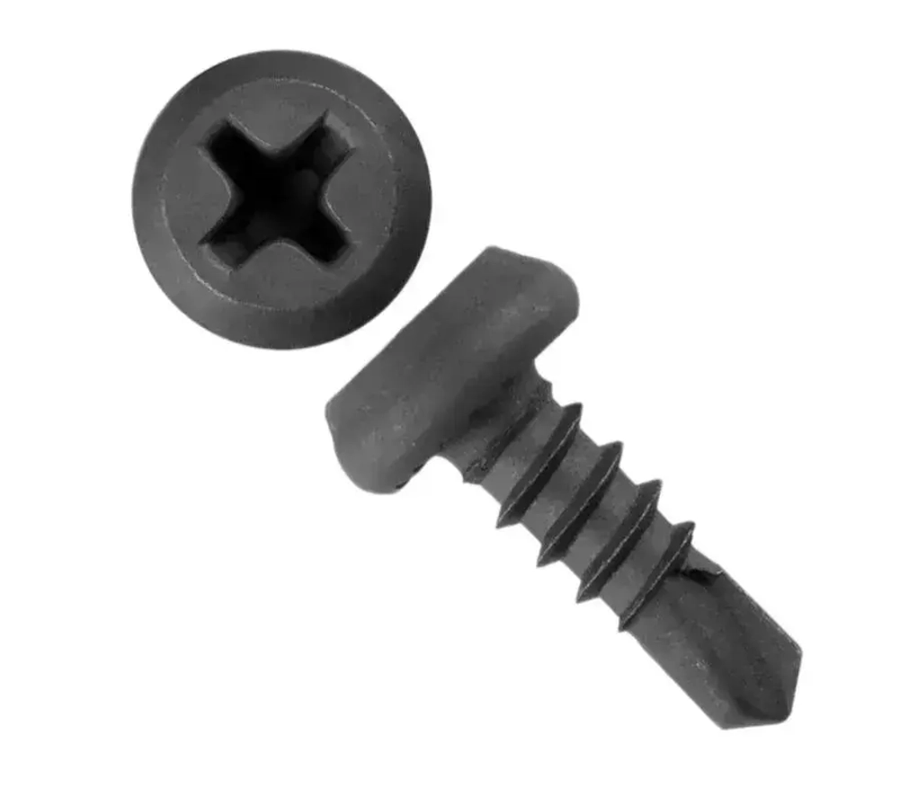 Саморез семечки по металлу, сверло наконечник 3,5х11, черный, 100 шт.