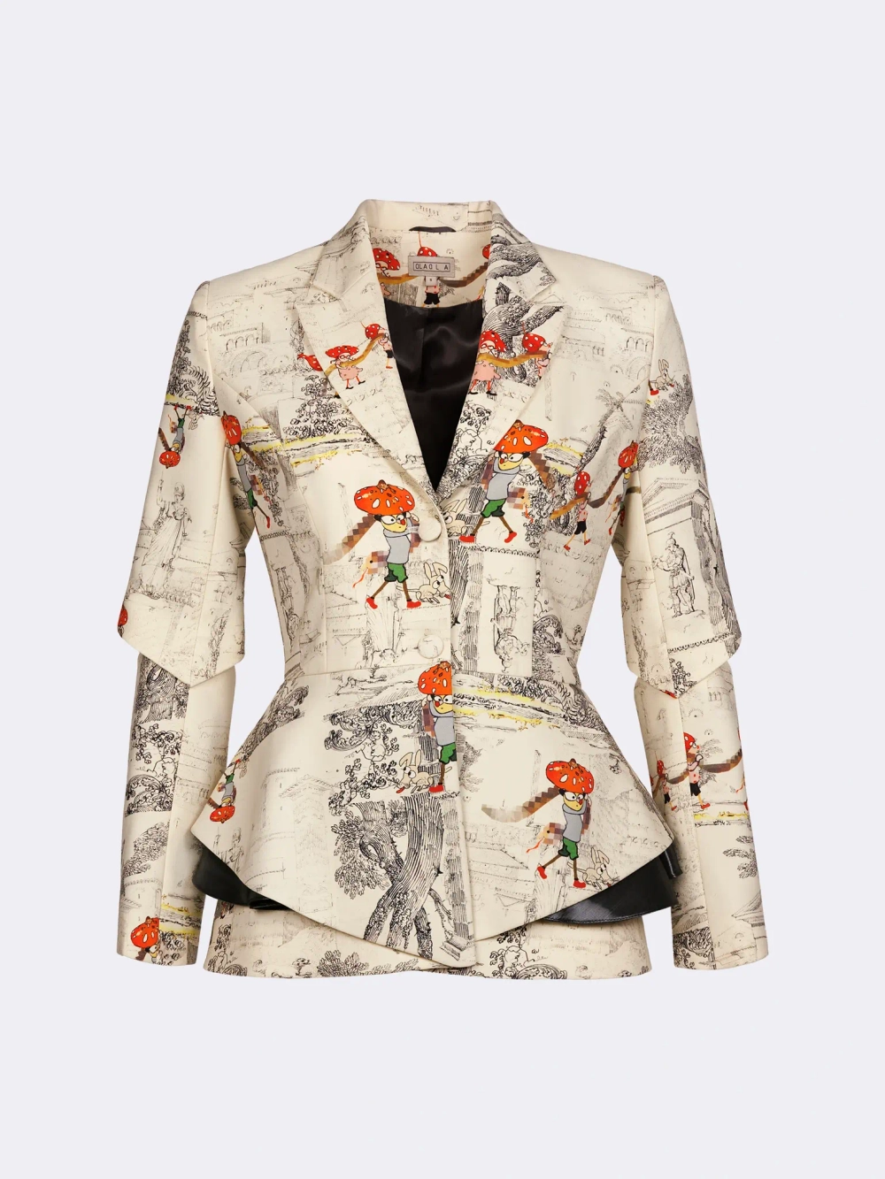 Жакет принтованный с баской OLA OLA