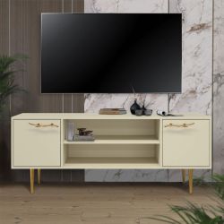 Тумба под ТВ Арт Колор matte 155см Стайл Голд Серый шелк матовый