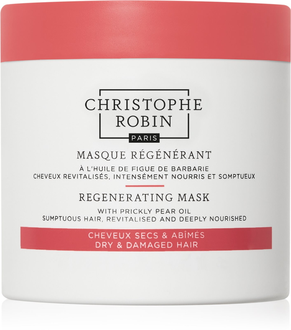 Christophe Robin Regenerating Mask with Prickly Pear Oil - восстанавливающая маска для сухих, поврежденных и химически обработанных волос /   250  ml  / GTIN 5056379590524