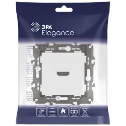 Розетка ЭРА Elegance 14-3114-01 HDMI IP20 белый | Эра Elegance