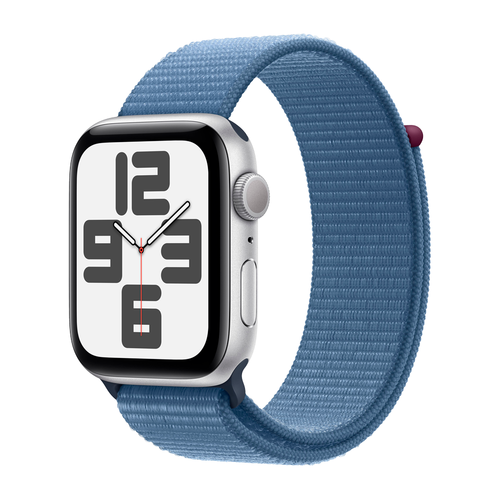 Умные часы Apple Watch SE 2 (2023) GPS, 44mm, Aluminium Case with Sport Loop, Silver/Winter Blue (Серебристый/зимний синий)