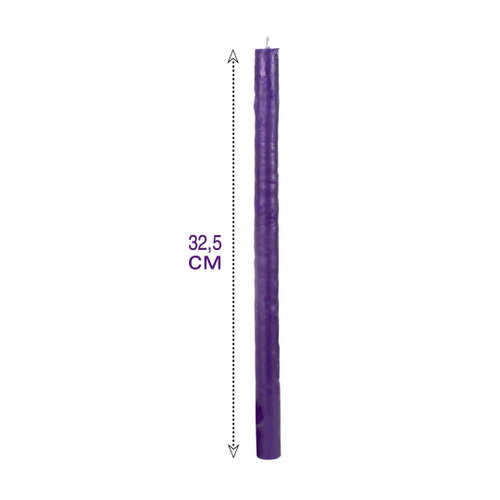 Свеча маканная фиолетовая большая № 4, воск, 2x32,5 см