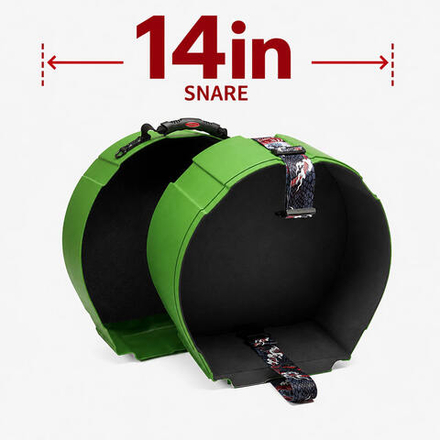 Ударопрочный кейс DGCASE DARUMA 14-065V - для малого барабана, ЗЕЛЕНЫЙ, отделка велюр