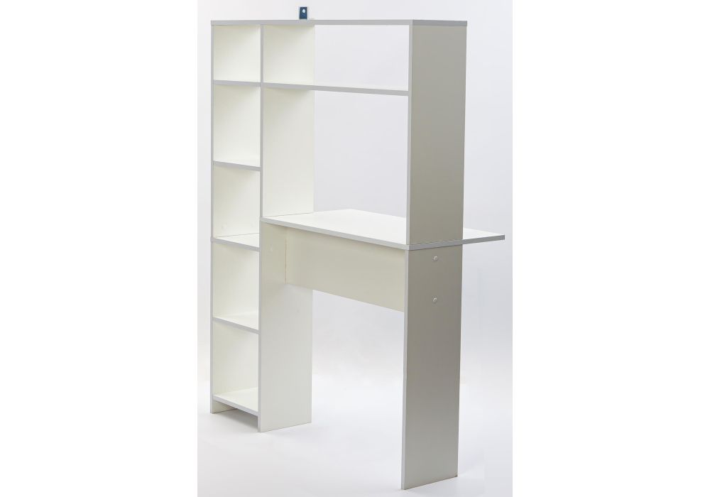 Письменный стол Тулон со стеллажом белое тиснение