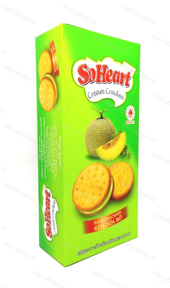 Печенье со вкусом дыни Soheart melon, Вьетнам, 150 гр.