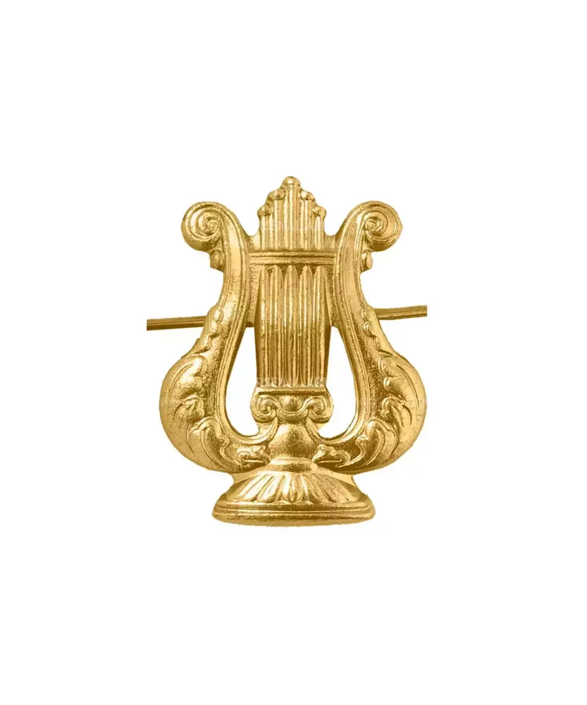 Эмблема петличная Военно- оркестровая служба, металл. золотой
