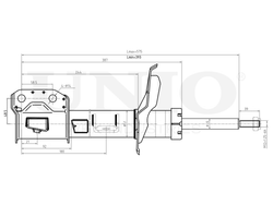 Амортизатор газовый передней подвески правый UNIO SAB-10204