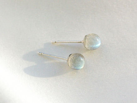 Серьги-гвоздики "Шарик. Лабрадорит" 5,5мм