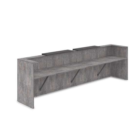 1КР-ДС.202.1 Комплект Ресепшн с фартуком ЛДСП (3854*761*1161) (с подсветкой)