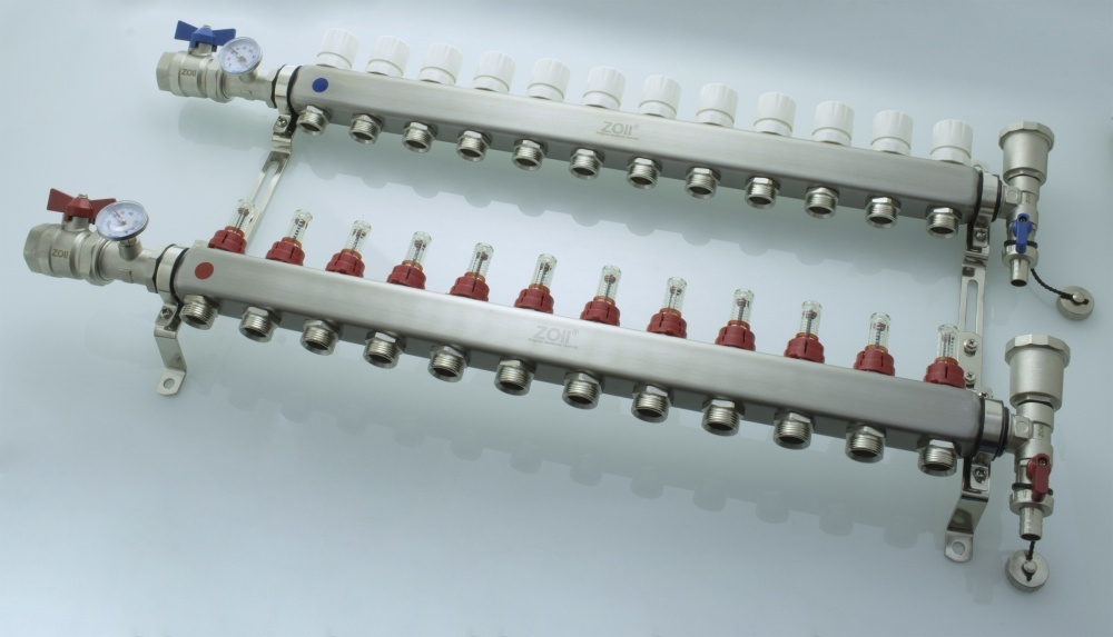 КОЛЛ. группа  ЗОЛЛ  с РАСХОД. с кр. (НЕРЖ) 1" х 12 ход (2/1шт) Т