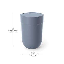 Корзина для мусора с крышкой Touch, 6 л, голубая