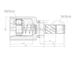 ШРУС внутренний UNIO CVJ-20322