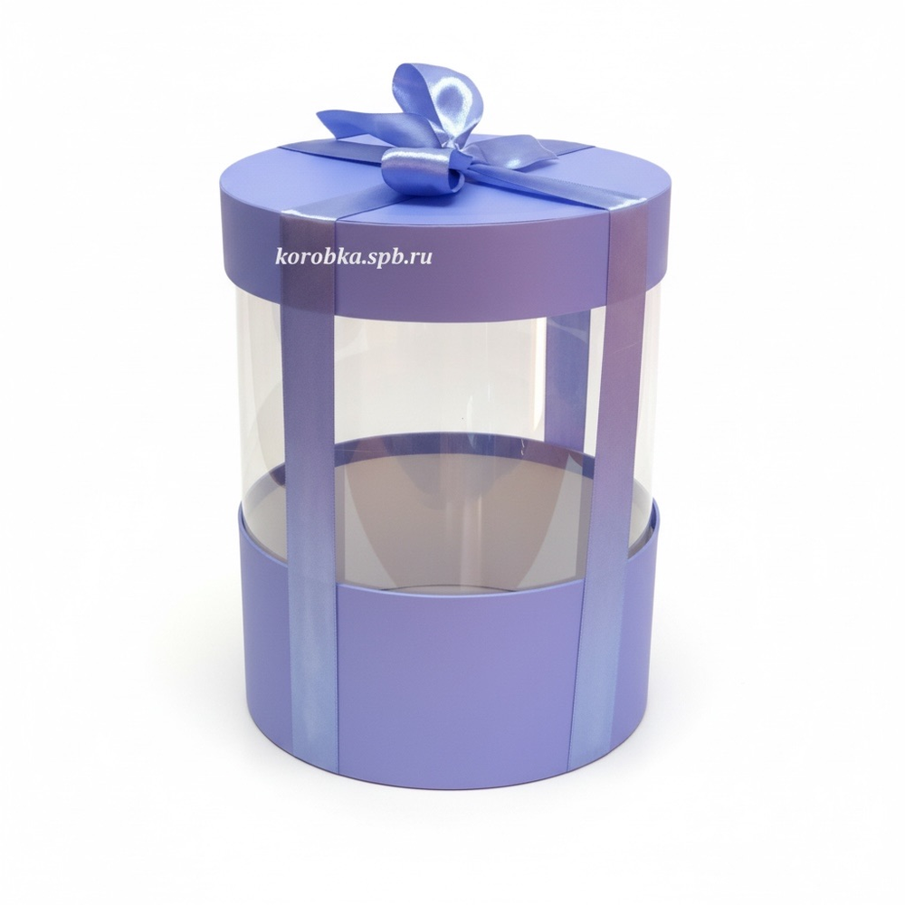 Коробка аквариум 16 см Цвет : Светло фиолетовый .